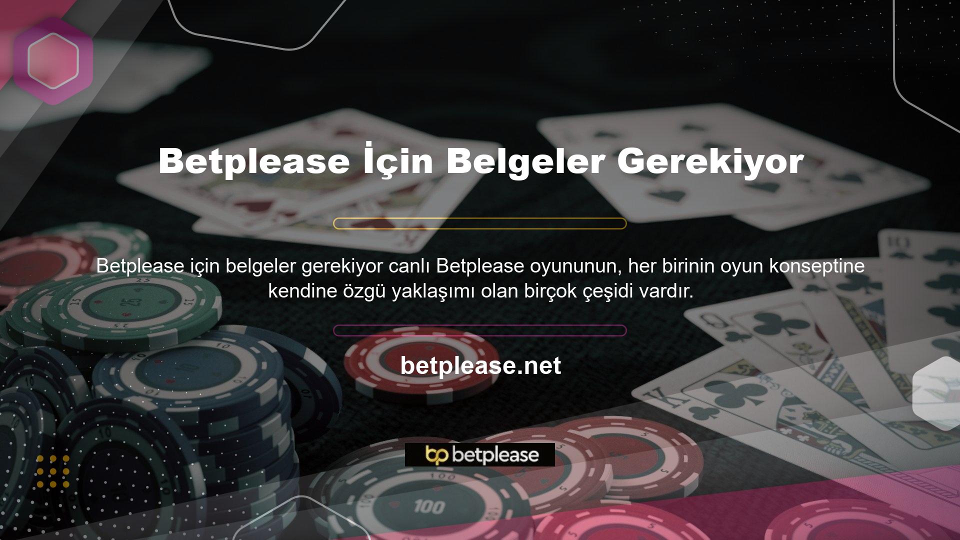 Betplease, çok çeşitli eğlenceli ve heyecan verici canlı casino oyunları sunmaktadır